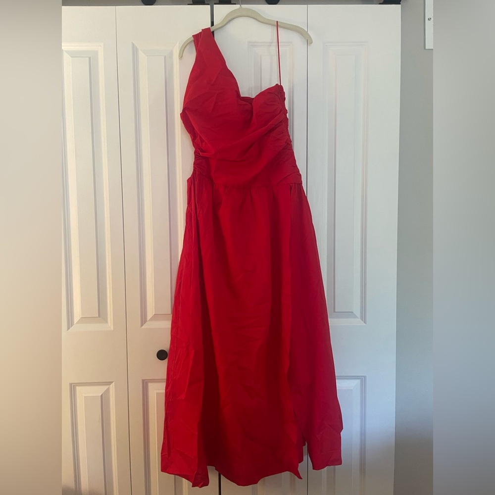 Abercrombie & Fitch Red One Shoulder Dress